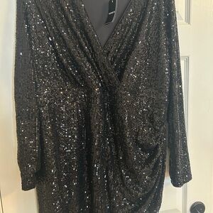Torrid Black Sequin Dress